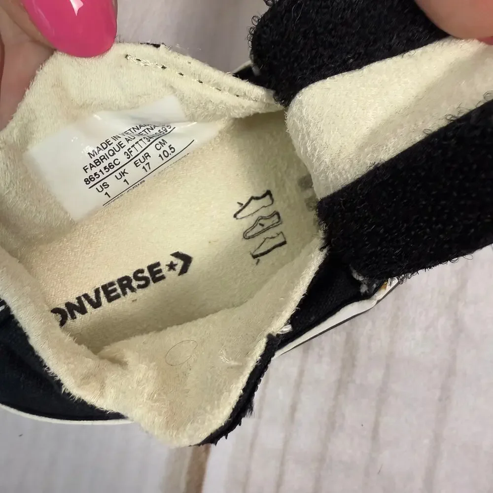 Baby Toddler Converse Chuck Taylor All Star Black Cribster Sneakers Size 1C